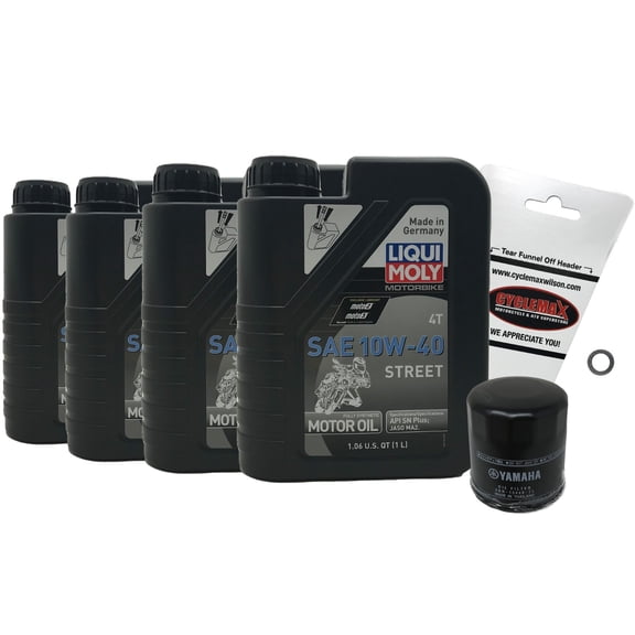 2006-2009 Yamaha YZF-R6S Oil Change Kit with Liqui Moly 10W40 Oil and OEM Filter