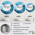 thumbnail image 4 of Designart "Seascape in Cerulean III" Abstract Landscape Rund Mirror For Wall Decor - Large Teal Round Printed Mirror - Coastal Round Mirror 23" x 23" Inch, 4 of 5