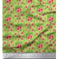thumbnail image 1 of Soimoi Green Viscose Chiffon Fabric Leaves & Floral Printed Craft Fabric by the Yard 42 Inch Wide, 1 of 3