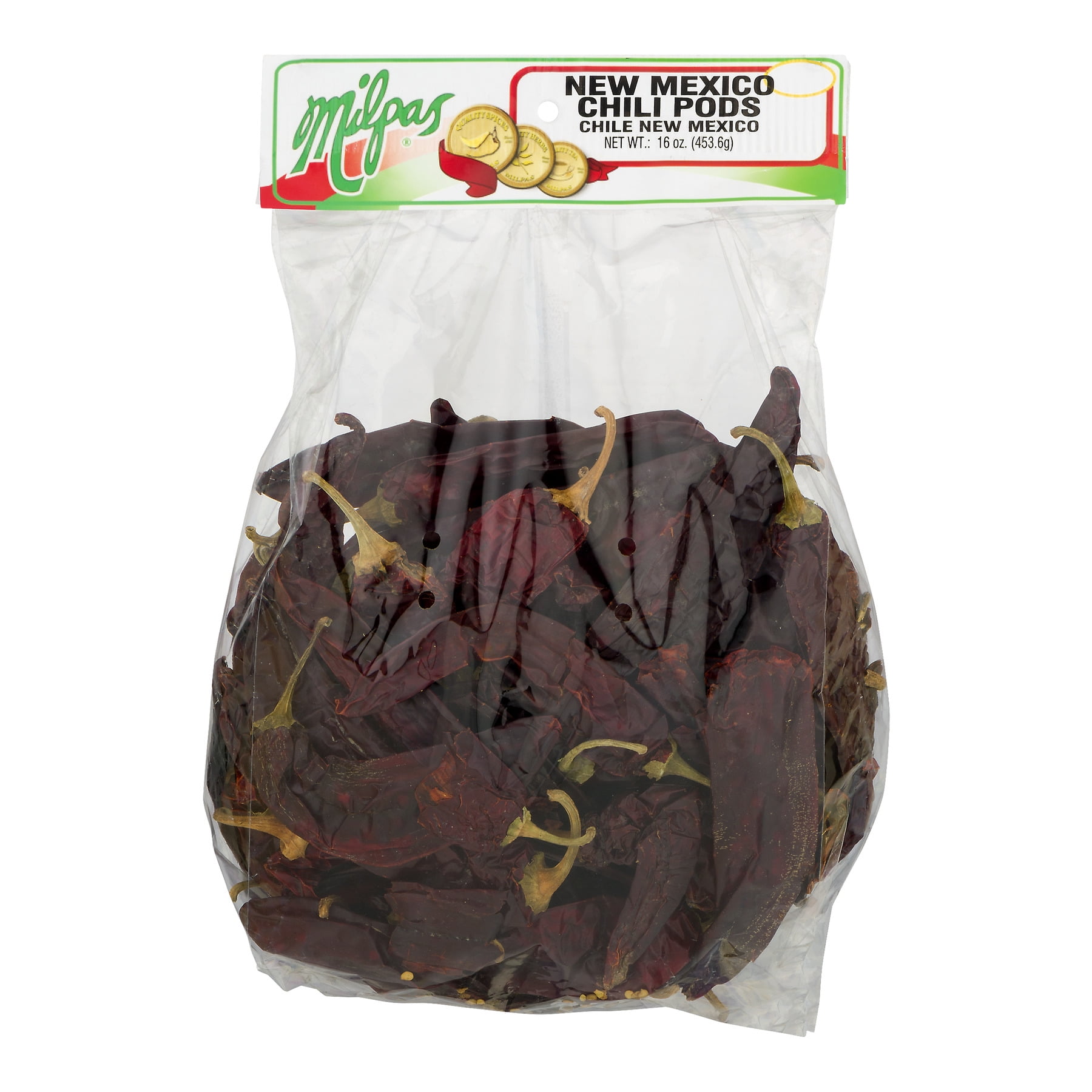 (3 pack) Milpas New Mexico Dried Chili Pods, 16 oz Bag