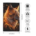 thumbnail image 2 of Pofeuu Gold Flame Pattern Wolf Print Hand Towel 27.5" x 16" Soft Absorbent Towel for Bathroom SPA Gym Hotel, 2 of 6