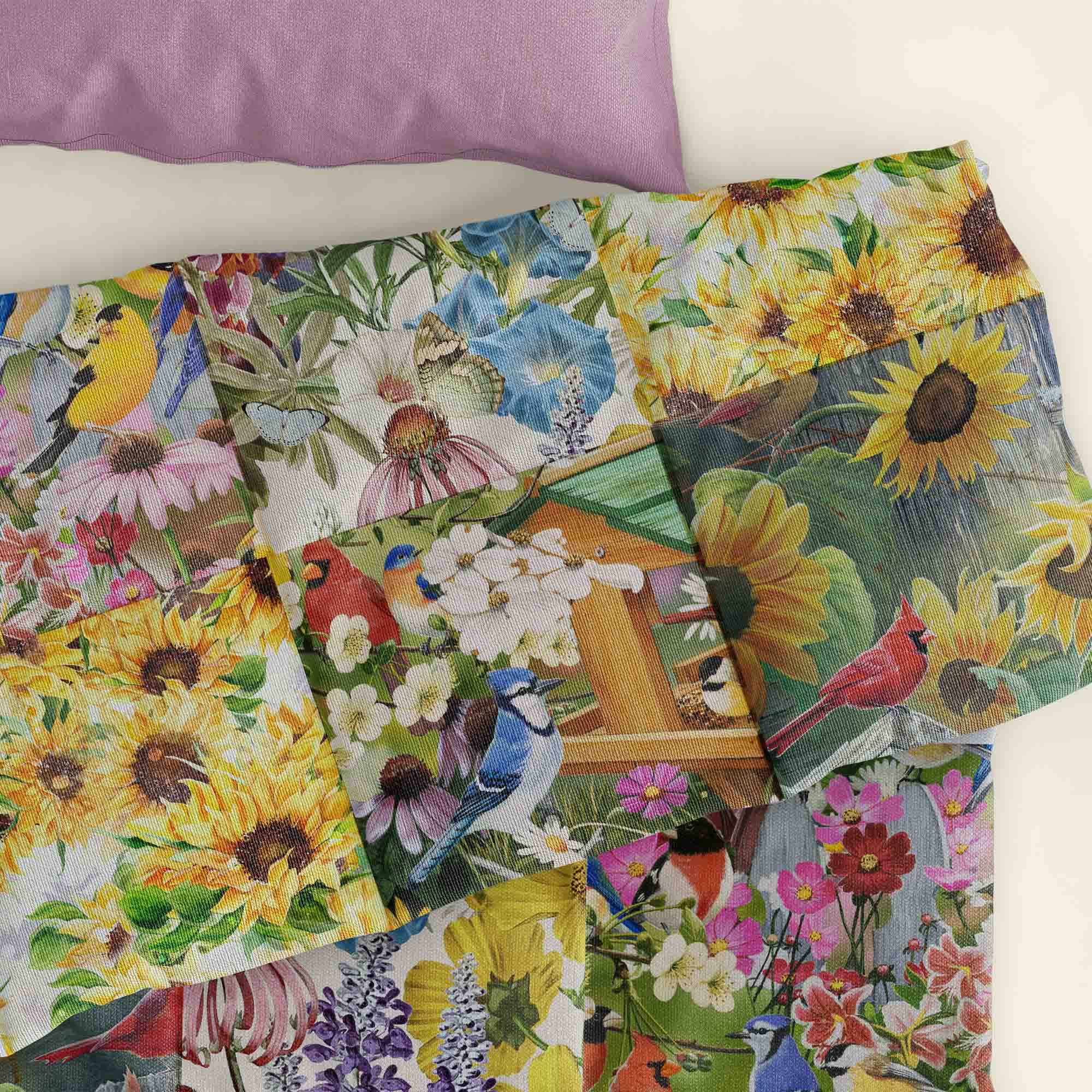 David Textiles 18" x 21" 100% Cotton Spring, Multi-color, for Quilting & Sewing, 5 Pieces