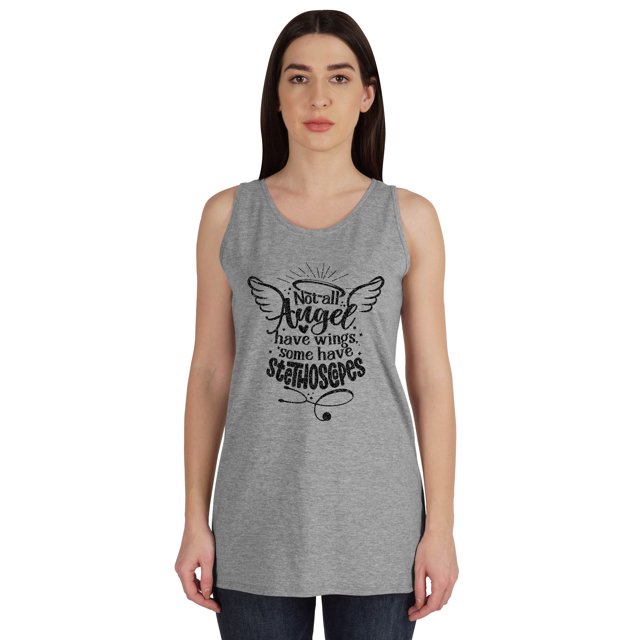 Inkmeso Not All Angel Have Wings Some Have Stethoscopes Nurse Tank Top Tshirt