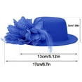 thumbnail image 7 of 2Pcs Mini Hat Hair Clip Feather Fascinator Derby Cocktail Tea Party Headwear for Women Ladies, 7 of 7