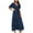 Blue, variant on IROINNID Wedding Guest Dresses for Women Evening Night Party Dress Summer Short-sleeved V-neck High-waistband Bohemian Long Short-sleeved Dress Trendy Formal Dress,Blue