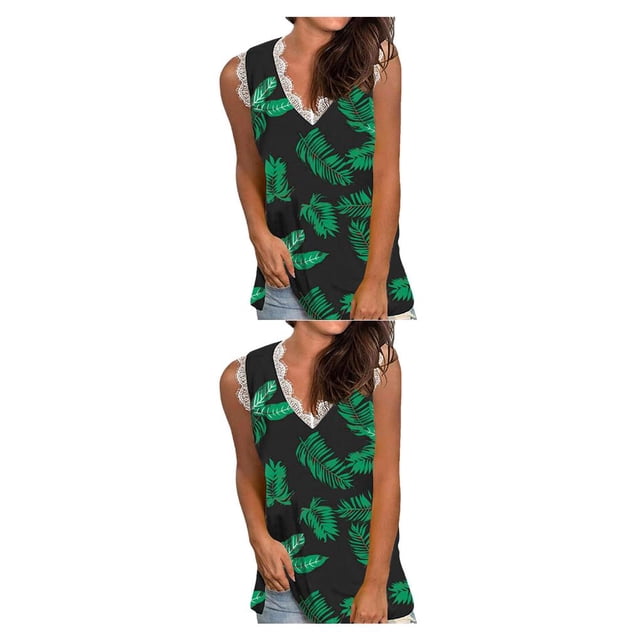 Sonducket Chaleco de mujer Tanktop vacaciones boda fiesta playa vacaciones deportes moda verano Top cómodo ropa tipo 3 XL tipo 3 XL 2piezas