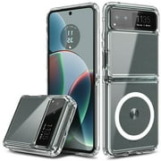NGB SUPREMACY For Motorola Razr (2023) Phone Case Transparent Anti-Yellowing Wireless Charging Magsafe/Qi Magnetic Car Mount Moto Razr (2023)Phone Cover (NOT 2024)