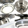 thumbnail image 5 of 42" Stainless Steel Ceiling Fan with LED Light - Industrial 5 Blade Fan Chandelier, 5000 CFM Quiet Motor, 3 Color Temperatures & Remote Control, Adjustable Downrod,for Kitchen/Living Room, 5 of 9
