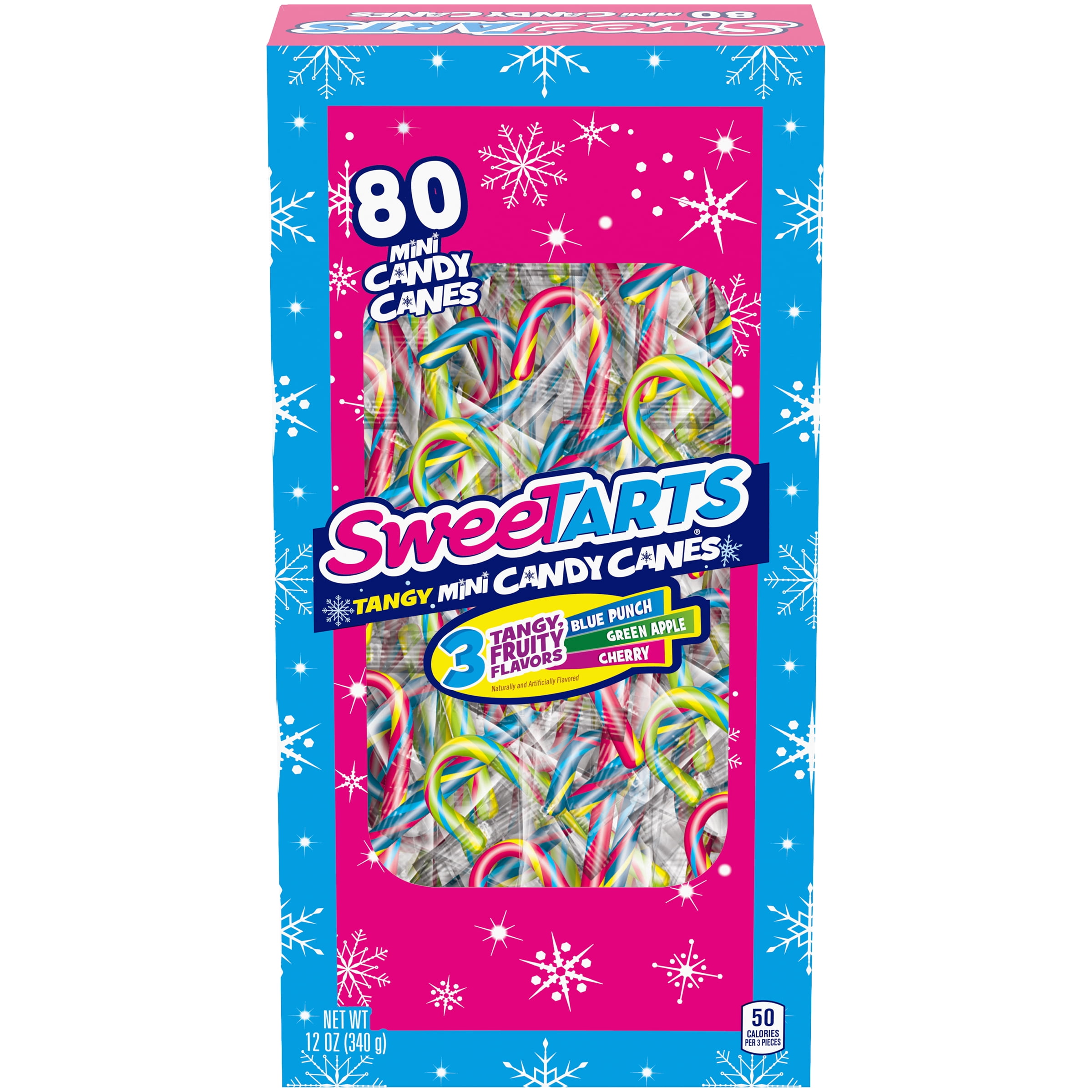SweeTARTS Mini Christmas Candy Canes Variety Pack, 12 Oz (80 Count