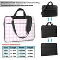 thumbnail image 2 of ZICANCN Laptop Case 15.6 inch, Pink Thousand Bird Check Work Shoulder Messenger Business Bag for Women and Men, 2 of 9