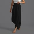 thumbnail image 5 of Lixiuxyad Women Drawstring Pants Women Wide Leg Pants High Waisted Yoga Pants Hippie Pants Boho Beach Plus Size Palazzo Pants Black, 5 of 6