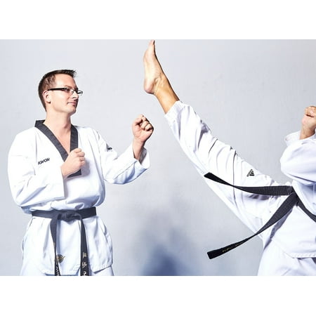 Canvas Print Taekwondo Leg Fight Kick Stretched Canvas 10 x