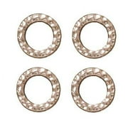 Real Rhodium Plated Pewter Round 9mm Connector Link Ring (4)