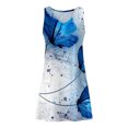 thumbnail image 4 of TSADFHJI Jupe en Satin Longue Robe Décontractée pour Femmes avec Poches Robe Maxi Dégradée d'Été Plage Col en V Robe Ample L Bleu Ciel, 4 of 4