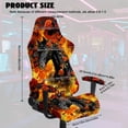 thumbnail image 2 of Whosucclay Horse Rose Fire Print Stretch Gaming Chair Cover, Soft and Comfortable Rotating Desk Chair Protector, Dust Protection, Modern, for Office Computer Racing Seat, 2 of 8