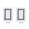 thumbnail image 3 of Better Trends 2 Piece Bathroom Rugs Set 100% Cotton Water Absorbent & Reversible Extra Soft Tufted Bath Rug, Machine Washable for Bathroom Floor Decor, 17" x 24" Hotel Collection - White/Gray, 3 of 6