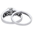 thumbnail image 4 of 14K White Gold Round Solitaire Diamond Halo Wedding Ring Bridal Set 1.15 Ct., 4 of 5