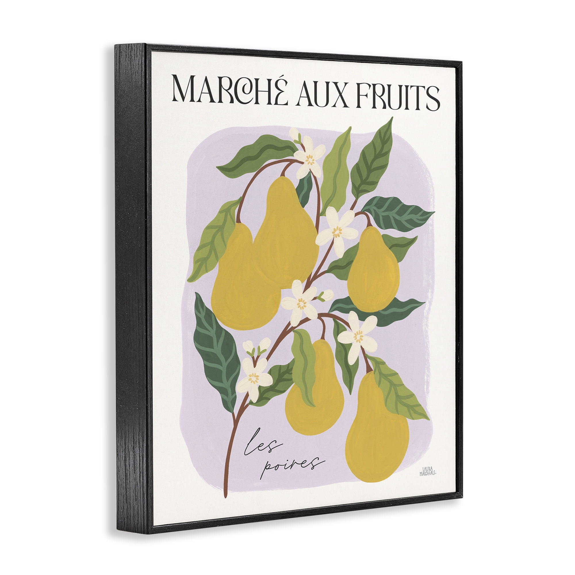 Stupell Industries Marche Aux Pears Food & Beverage Painting Black Framed Art Print Wall Art, 24 x 30