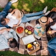 thumbnail image 4 of Portable Wicker Rattan Outdoor Camping Picnic Bag Food Container Basket, 4 of 7