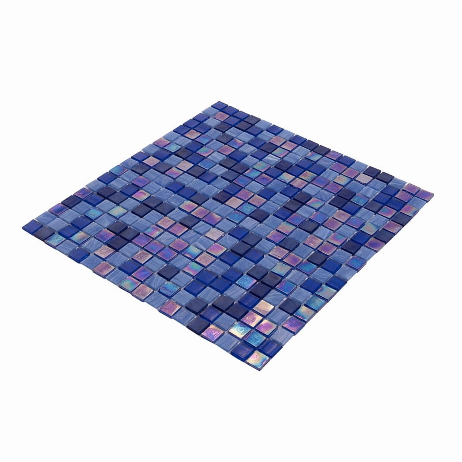 Apollo Tile Mingles 11.6 in. x 11.6 in. Glossy Blue Glass Mosaic Wall and Floor Tile (18.69 sq. ft./case) (20-pack)