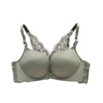 thumbnail image 3 of Sujetador sin costuras Apertura frontal Ropa interior de encaje Sin cables Sexy Bralette transpirable Racerback, Verde, 34/75 Speravity AP001113-06, 3 of 7