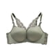 thumbnail image 3 of Sujetador sin costuras Apertura frontal Ropa interior de encaje Sin cables Sexy Bralette transpirable Racerback, Verde, 34/75 Speravity AP001113-06, 3 of 7