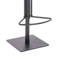 thumbnail image 4 of 22-31 Inch Adjustable Height Barstool Gray Vegan Faux Leather Curved Back, 4 of 4
