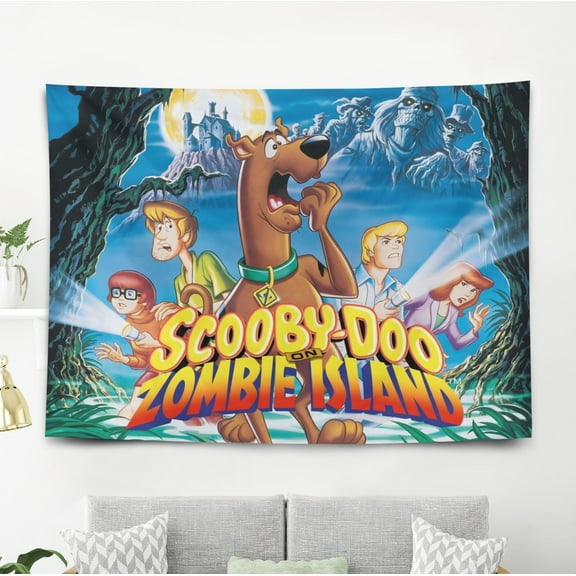 Scooby doo-Theme Anti-pilling Tapestry Gift Wall Hanging Backdrop for Room Bedroom Girls Fans Background Banner Party Birthday Supplies Decor