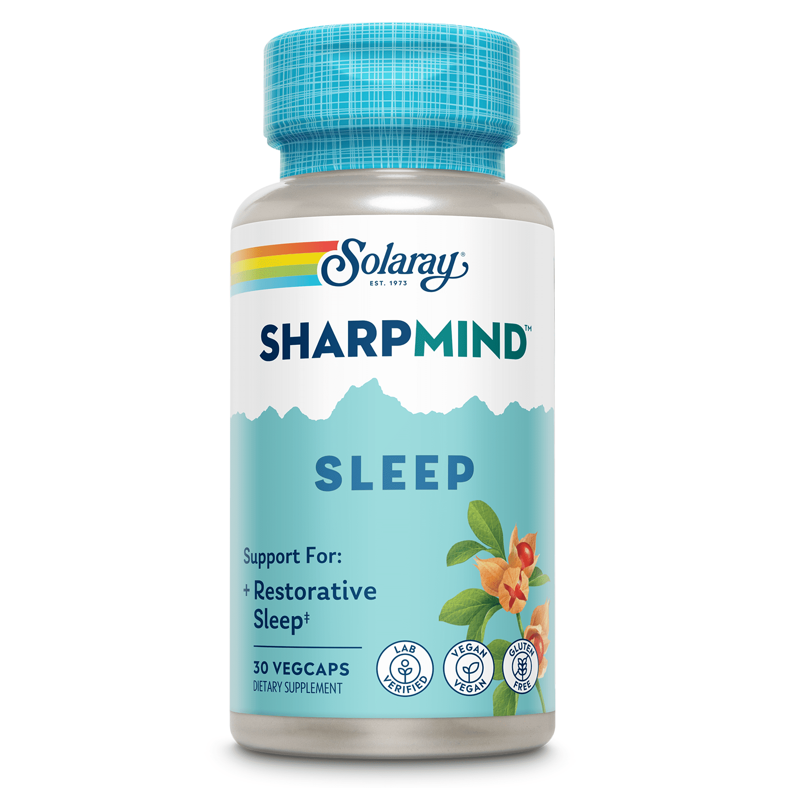 Solaray SharpMind Sleep, Nootropic Sleep Formula, Supplement Promotes a Calm Mood, Healthy Sleep and a Relaxed Mind. With Slow Release Melatonin 3mg, 60 Day Money Guarantee, 30 Serv 30 VegCaps
