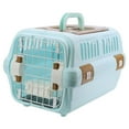 thumbnail image 3 of Jaula transportadora para gatos y mascotas, cómoda, portátil, con lados rígidos, ventilación superior incorporada, versátil, para perros, estuche de Azul, 3 of 8