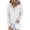 White, variant on Womens 2025 Hoodies Button Collar Drawstring Long Sleeve Sweatshirts Lightweight Solid Casual Loose Pullover Tops with Pocket