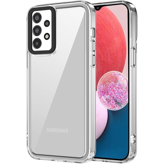 Case for Samsung Galaxy A13 4G Clear Crystal PC Hard Acrylic Back Cover for Samsung Galaxy A13 4G Transparent Case Military-Grade Protection Anti-Scratch Anti-Yellowing Case Clear