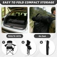 thumbnail image 3 of LIFERECORD Portable Camping Chair with Cup Holder & Side Pocket, Lightweight Folding Outdoor Chair for Beach, Fishing, Picnic, Heavy Duty 225LBS Capacity, Black, 3 of 10