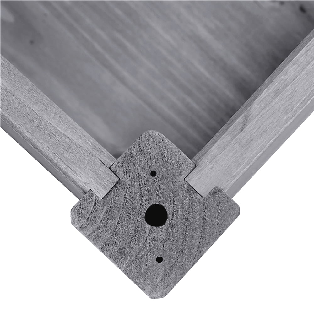 Yaheetech Rectangle Fir Wood Raised Garden Bed Planters,Gray