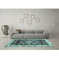 thumbnail image 3 of Ahgly Company Indoor Rectangle Abstract Light Blue Modern Area Rugs, 6' x 9', 3 of 4
