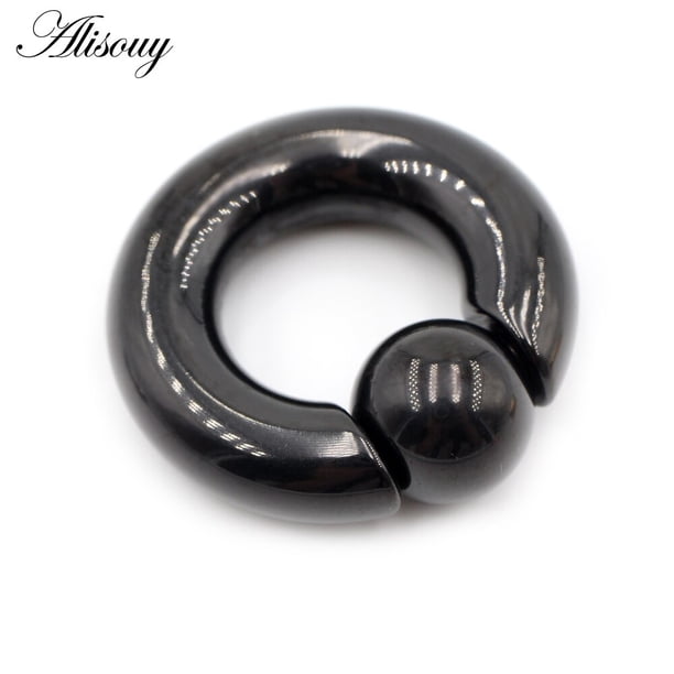 Alisouy, 1 pieza, aro cautivo grande de acero inoxidable BCR, cierre de Tragus para cejas, barra para pezón, labios, anillos para la nariz, Piercing para la oreja, joyería para el cuerpo Tan Jianjun unisex