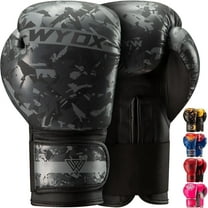 WYOX 6oz Kids Boxing Gloves – Grey Camo | Strength Training, Punching Bag, Muay Thai, Martial Arts, Sparring, Youth