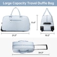thumbnail image 3 of Bolsa de viaje BAVERGE Rolling Travel con ruedas para mujer, color azul, 3 of 6