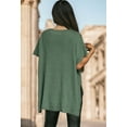 thumbnail image 6 of Women'S Loose Dropped Shoulder Short Sleeve Pullover Sweater Green S, 6 of 7