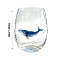thumbnail image 2 of Artisanal Blue Ringed Glassware Octopus Stemless Wine Glass Handcrafted Borosilicate Nautical Tabletop Bar Decor Gift Set,Gifts for friends, family, and coworkers(B), 2 of 7