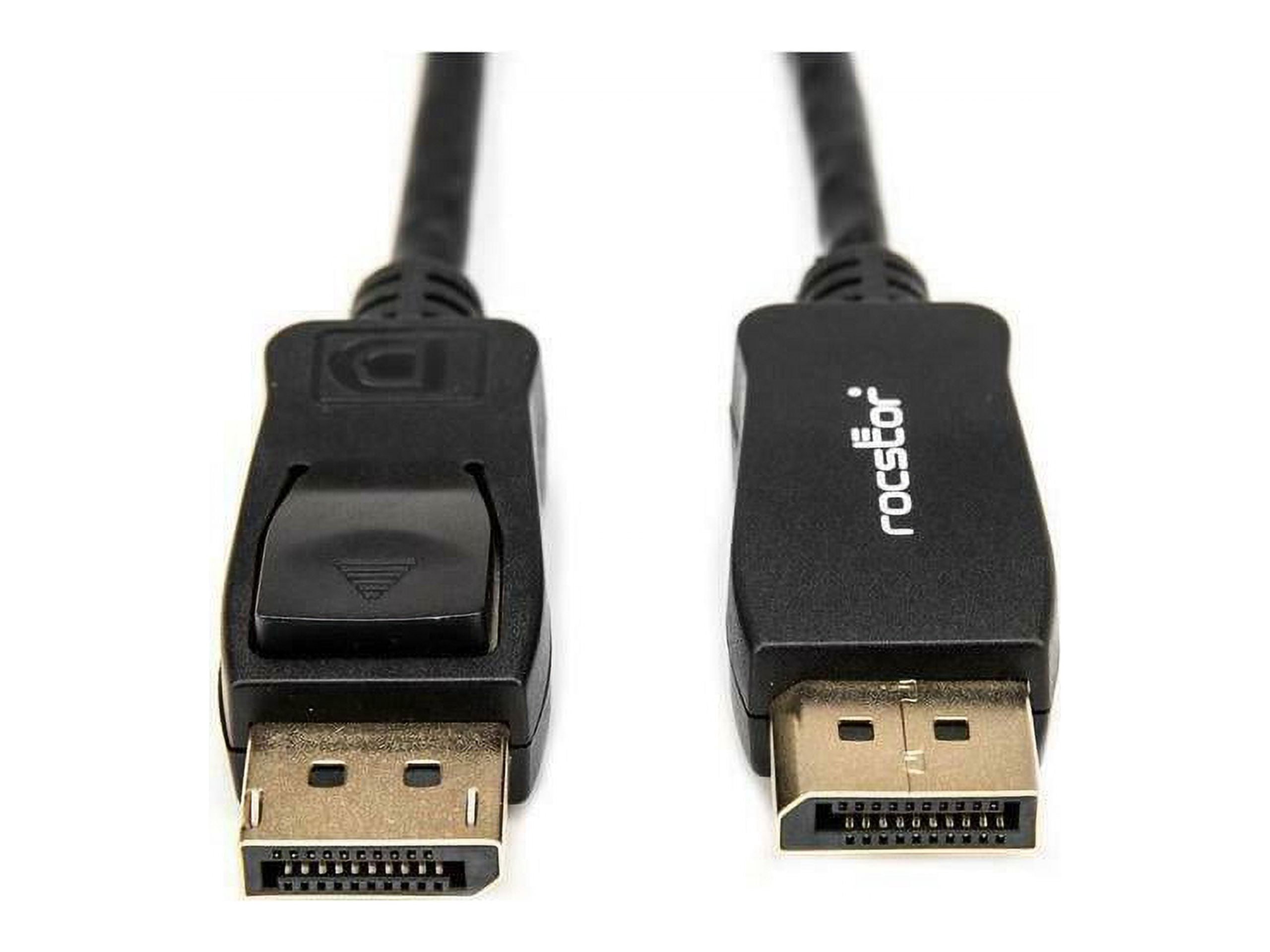 Rocstor Premium 15ft / 5m DisplayPort 1.2 Cable M/M - DisplayPort 4k - DisplayPort Male Digital Audio/Video - 15ft - Black- DP TO DP Cable 4Kx2K - 15 ft DisplayPort A/V Cable for Monitor, Audio/Video