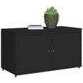 thumbnail image 2 of vidaXL Armoire de Rangement de Jardin Noire 110x55x60,5 cm en Rotin Poly, 2 of 5
