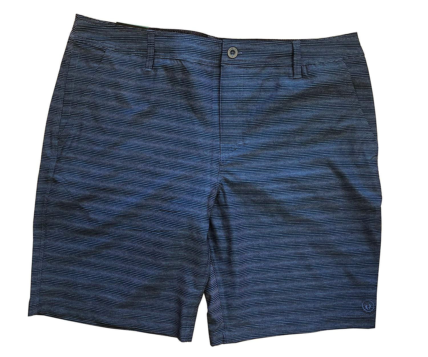 Men's Hang Ten HYBRID 4-Way Stretch Lightweight Quick Drying Flat Front Shorts 