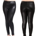 thumbnail image 2 of UDIYO Plus Size Women Stretchy Slim Faux Leather Leggings Skinny Jeggings Tights Pants, 2 of 7