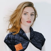 Htwon Electric Heated Blanket USB Portable Heated Shawl for Travel Home Office Use, Dark Blue