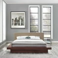 thumbnail image 2 of Modway Freja Queen Fabric Platform Bed in Walnut Latte, 2 of 8