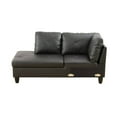 thumbnail image 3 of Modern L-Shape Sectional Sofa for Living Room, Modular Leather Sleeper Sofa Couch With Left Chaise For Bedroom, Black, 3 of 6