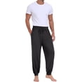 thumbnail image 6 of GIRUNS Men's Pajama Pants Soft Casual Sleep Pants With Pockets Elastic Waistband Sleepwear Pants With Drawstring Black L, 6 of 6