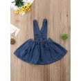 thumbnail image 4 of LMLYSoH Little Girls Suspender Skirt, Denim Solid Color Waist Elastic Band Wild Fashion Skirt, Baby Girls Overall Skirt, 4 of 7
