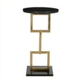 thumbnail image 1 of Safavieh Table d'Appoint en Fer et Marbre Cassidy en Or et Noir, 1 of 4